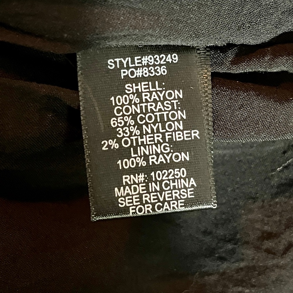 Skies Are Blue Mini Dress. Black with colorful neckline. Women Size Medium. - Picture 11 of 16